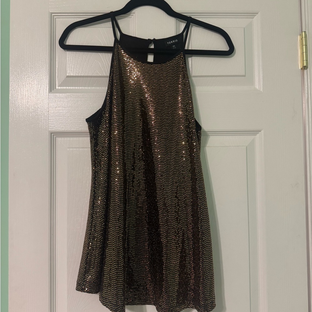 Torrid Gold Sequin Tank